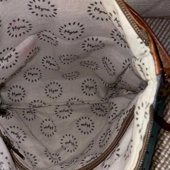 Myra Rich Leather and Denim backing Quality Crossbody - Picture 4 of 7